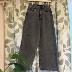 JEANASIS ワイドデニムパンツ 黒系のサムネイル