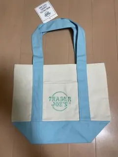 Trader Joe’s ミニトートバッグ　パステルブルー　 トレーダージョーズ