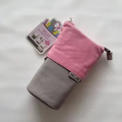 DELDE ペンケース　ピンク&グレーのサムネイル