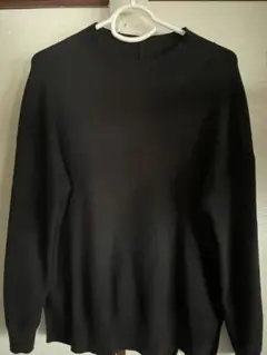GLOBALWORKニットセーター ブラックモックネック シンプルメンズMサイズ