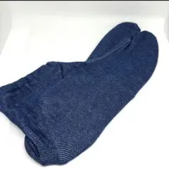 【新品】ストレッチ　デニム　足袋　青　ブルー