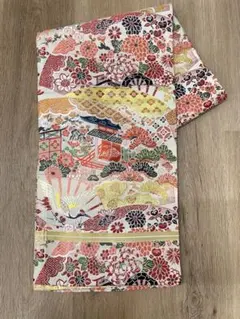 アンティーク　19800円スタート　丸帯全通両面　豪華刺繍づくめ　花嫁　舞妓さん