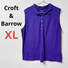 Croft & Barrow 【XL】パープル ノースリーブポロシャツ