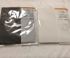 無印良品 綿であったか Vネック八分袖Ｔシャツ S 白グレー2枚セット