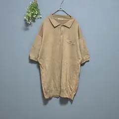 ライテンダー　ポロシャツ　半袖　コットン100　カーキ　茶色　メンズ　M