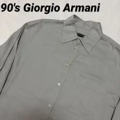 Giorgio Armani 90's 黒タグ 長袖シャツ イタリア製