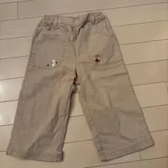 ファミリア　ベージュの刺繍パンツ