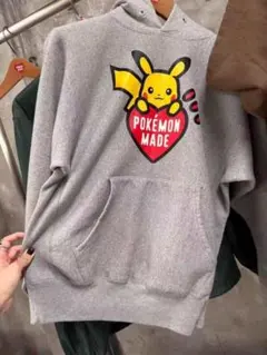 HUMAN MADE ポケモンデザイン グレー パーカー 使用1回のみ ヒューマン