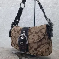 ​美品✨コーチ ソーホー シグネチャー ハンドバッグ 06171 キャンバス 茶