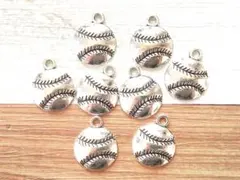 野球 ボール チャーム ペンダントトップ 8個