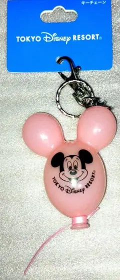 東京ディズニーリゾート ミッキーバルーンキーホルダー　ピンク