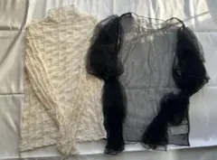 GRL& earthmusic&ecology シースルートップス 2点セット