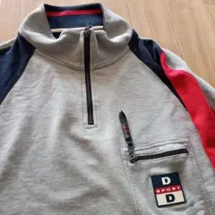 ハーフジップ トレーナー ラグラン 切り替え XL