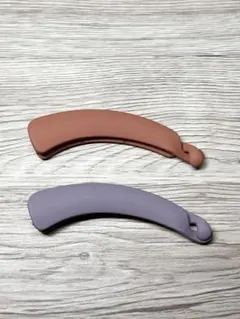 【お値下げ中】ヘアクリップ バナナクリップ 2個セット 秋色マットカラー