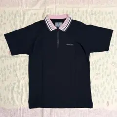 KENZO JEANS 北斎タグ ハーフジップ ポロシャツ 黒 ゴルフのサムネイル