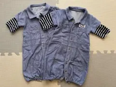 デニム ロンパース