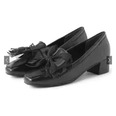 完売商品！GRLリボンローファー25cm 黒