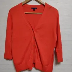 Gap Vネックカーディガン オレンジ Lサイズ