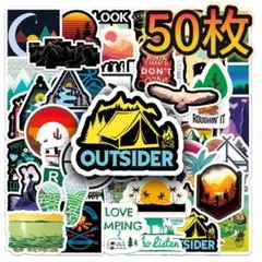 アウトドア　ステッカー ストリート系 シール おしゃれ 50枚