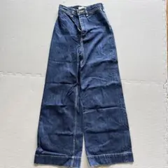 XS ダークブルー ダーツ ワイドデニム