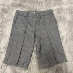 DAMA collection ヘリンボーン柄 グレー ショートパンツ M