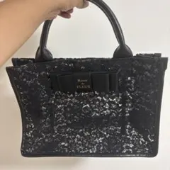 Maison de FLEUR レースリボンハンドバッグ ブラックのサムネイル