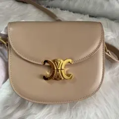 ほぼ未使用✨CELINE トリオンフ ミニ クロード シャイニーカーフ 