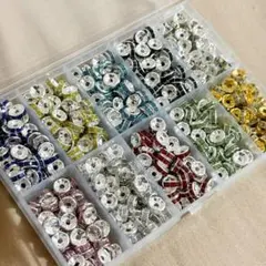 ロンデルビーズ 7mm 100個セット 10色 各10個 ハンドメイド素材