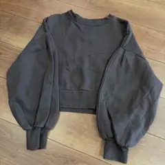 アンドミー✱短丈スウェット バルーンスリーブ　裏起毛　 Mサイズ