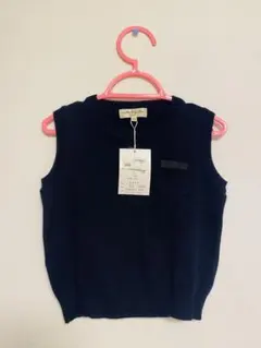 ファミリア　お受験3点セット　110 ポロシャツ　ベスト　紺 0013.jpg