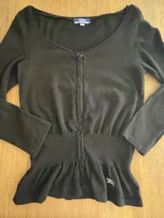 BURBERRY BLUE LABEL 黒 長袖カーディガン 38