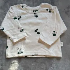 ブルーベリー柄アイボリーTシャツ 74cm