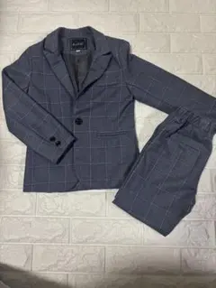 フォーマルスーツ グレー系チェック セット