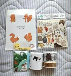 Shinzi Katoh 陸の絶滅危惧種 マスキングテープ シールセット お得のサムネイル