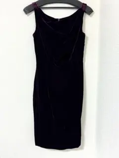 Alexander McQueen ベルベット ノースリーブ タイトワンピース