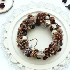 木の実リース　木の実　玄関リース