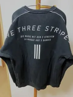 adidas THE THREE STRIPES トレーナー Lサイズ ブラック