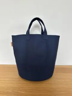 ハンドメイド】帆布×革持ち手バケツトートバッグS＊ブラック - メルカリ