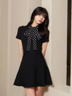 Darich ボウタイフレアミニワンピース