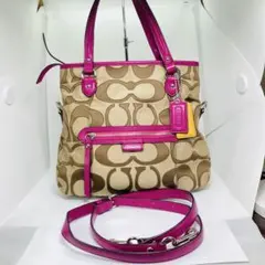 COACH コーチ シグネチャー 2WAY ショルダーバッグ F24064