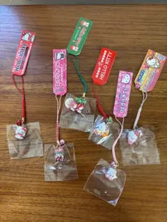 希少レアタグ付き ハローキティご当地ストラップ根付け 9点まとめ売り