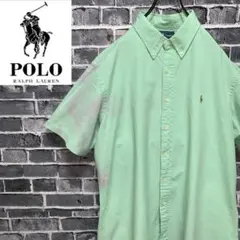 激レア　ラルフローレン90s ワンポイント刺繍ロゴ　サイズXL BDシャツ