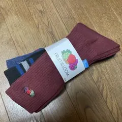 【新品】 FRUIT OF THELOOM ソックス 3足セット 25-27cm