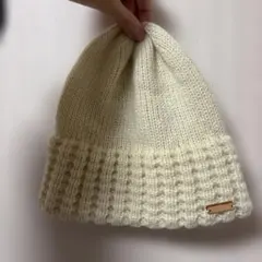 ニット帽 ビーニー アイボリー