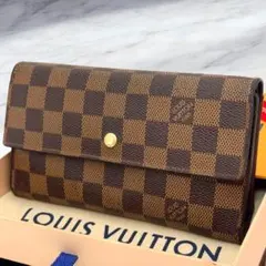 極美品✨️ルイヴィトン　ダミエ　エベヌ　インターナショナル　三つ折り財布　財布