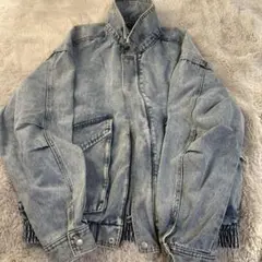 ミリタリーデザイン12オンスデニムショートブルゾン　ETELIO