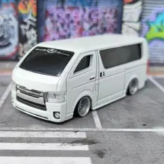 トミカ改造 ハイエース フルエアロ アルミリム 黒 ☆深リム ホット