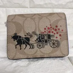 COACH ミニ ウォレット シグネチャー キャンバス