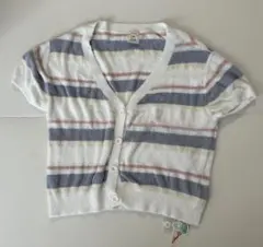 【新品タグ付】gelato pique ストライプカーディガン