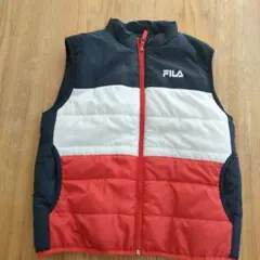 FILA 中綿ベスト ネイビー/ホワイト/レッド